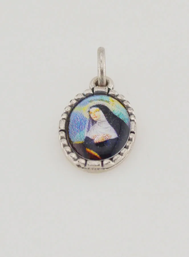 Medaillon met Gedraaide Rand 15mm - Heilige Rita (pic 2)