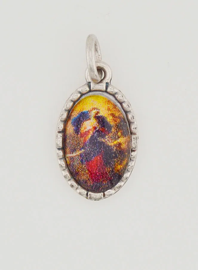 Medaillon met Bewerkte Rand 15mm - Maria die de Knopen Ontwart (pic 1)