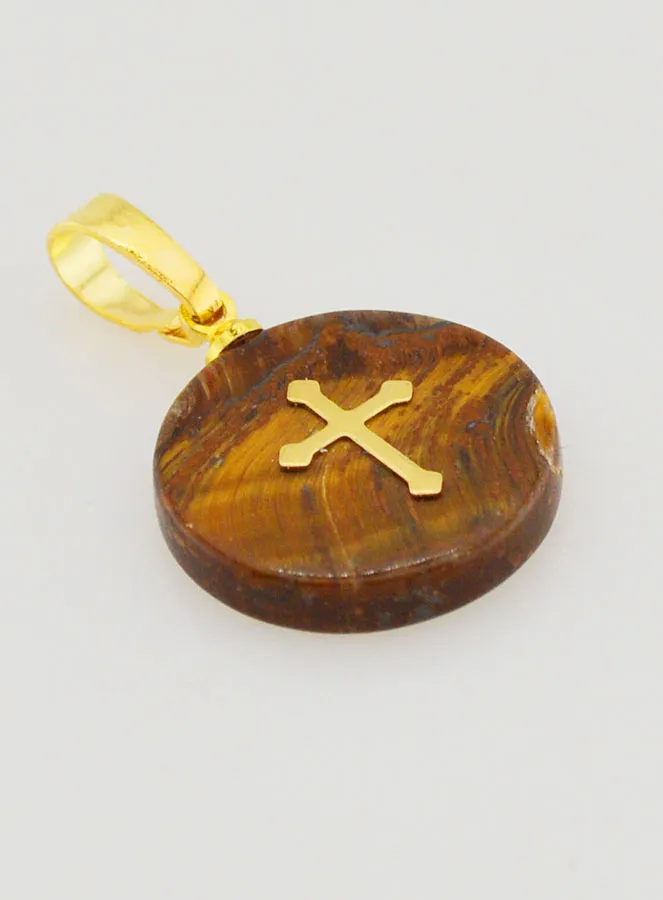 Doorzichtige Hanger met Kruis - Bruin (pic 3)