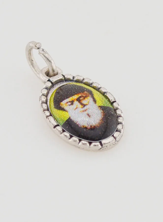 Medaillon met Gedraaide Rand 15mm - Heilige Charbel (pic 3)