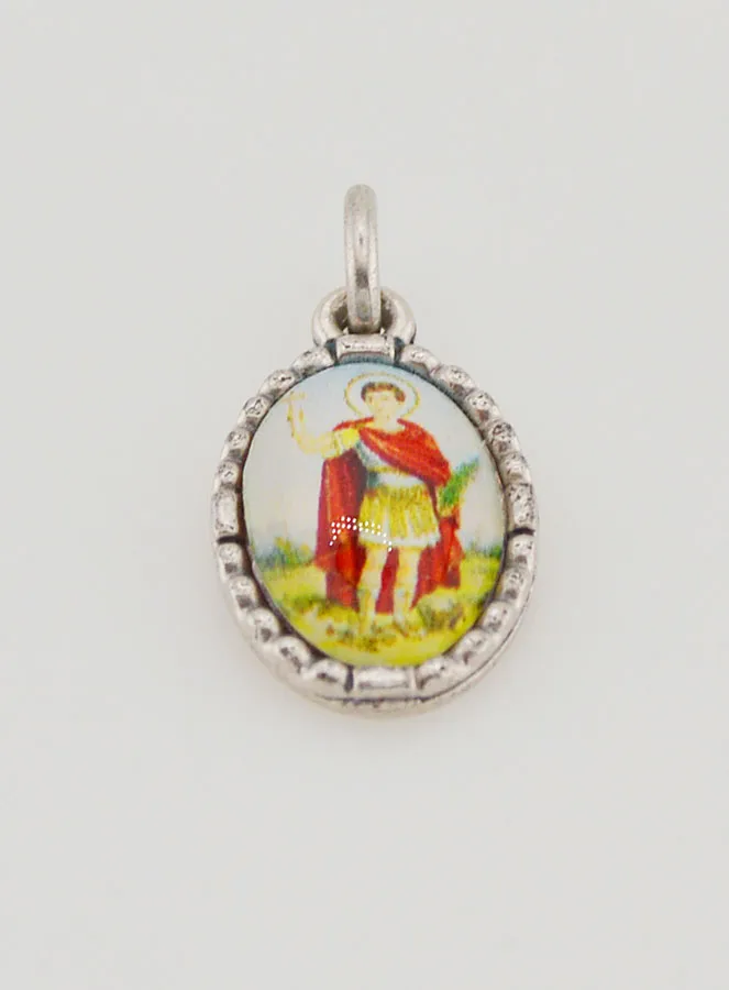 Medaillon met Gedraaide Rand 15mm - Sint Expeditus (pic 2)