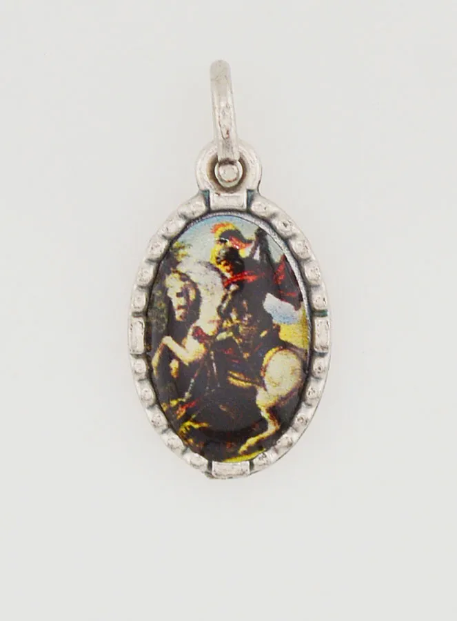 Medaillon met Gedraaide Rand 15mm - Sint Joris (Heilige Georges) (pic 1)