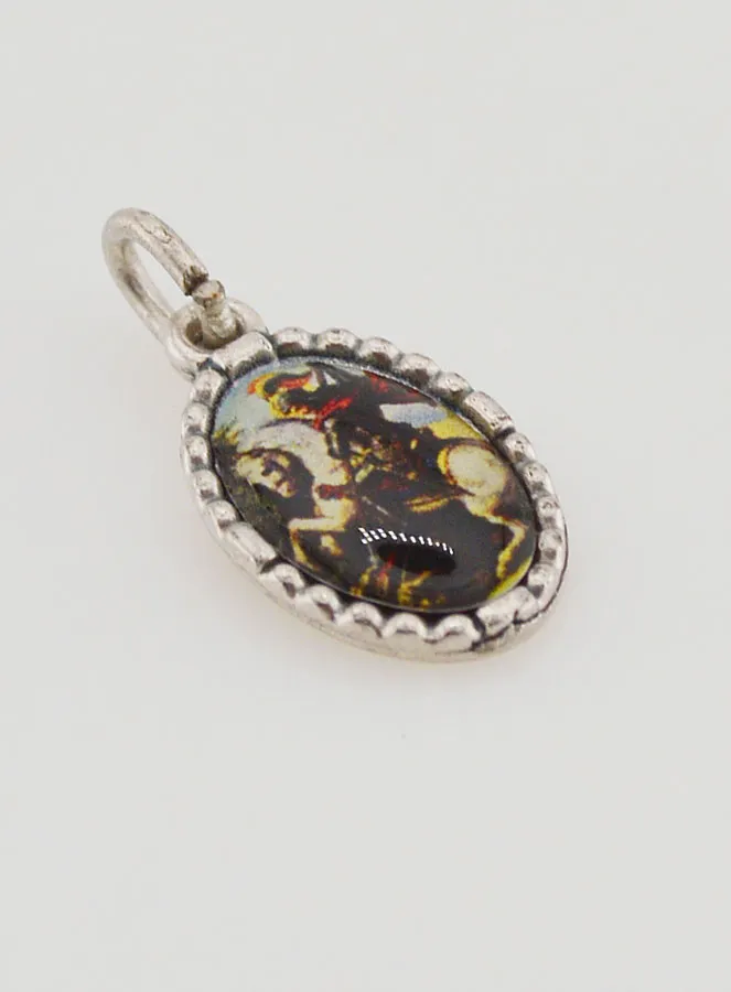 Medaillon met Gedraaide Rand 15mm - Sint Joris (Heilige Georges) (pic 3)