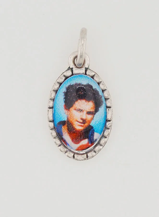 Medaillon met Gedraaide Rand 15mm - Heilige Carlo Acutis (pic 1)