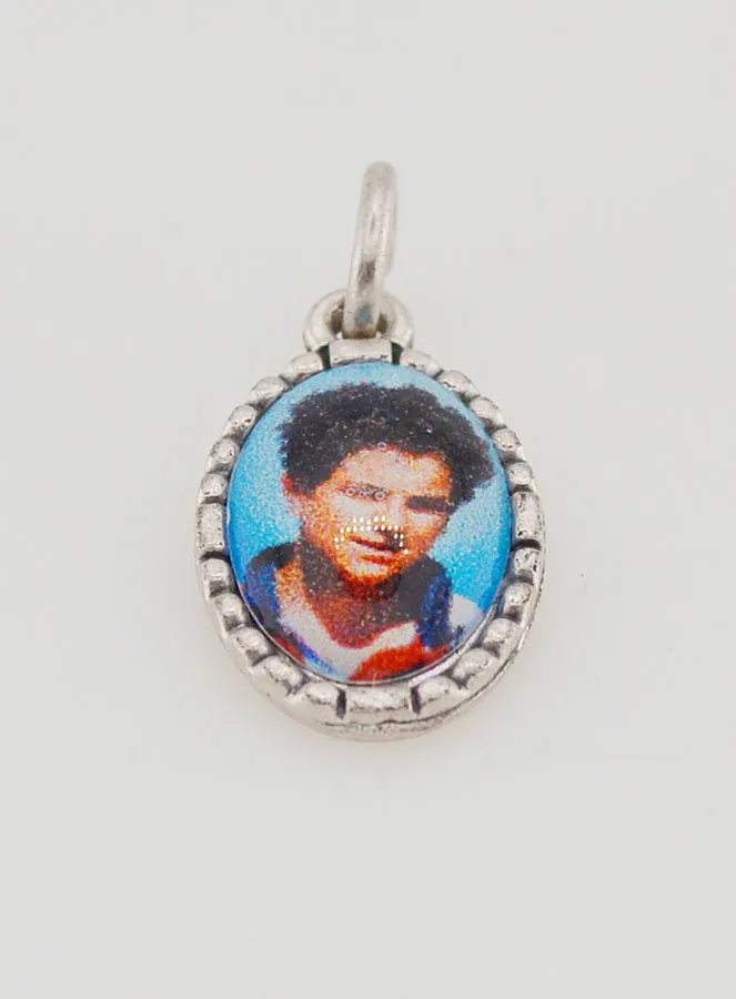 Medaillon met Gedraaide Rand 15mm - Heilige Carlo Acutis (pic 2)