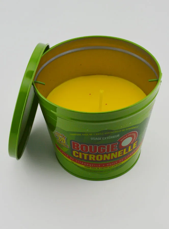 Citroengras Kaars in Metalen Pot - Groen (pic 4)