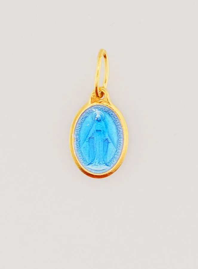 Wonderdadige Medaille van Verguld Zilver en Emaille - 10mm (pic 1)