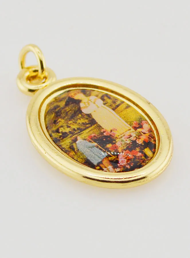 Goudkleurige Hanger Onze-Lieve-Vrouw van La Salette - 25mm (pic 3)