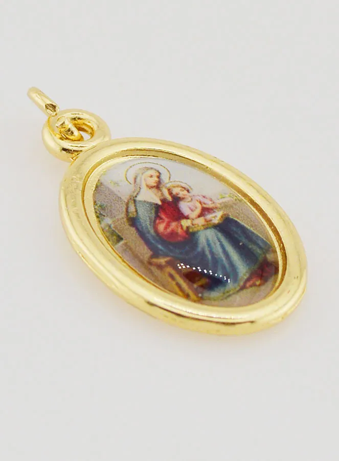 Goudkleurige Hanger van Sint Anna - 25mm (pic 3)