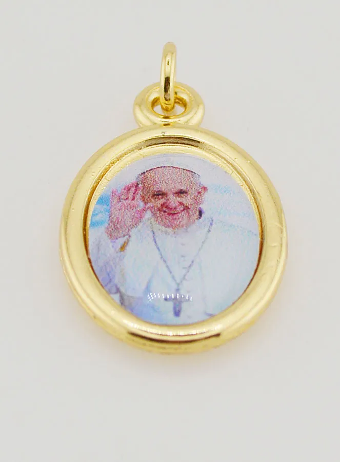 Goudkleurige Hanger Paus Franciscus - 25mm (pic 2)