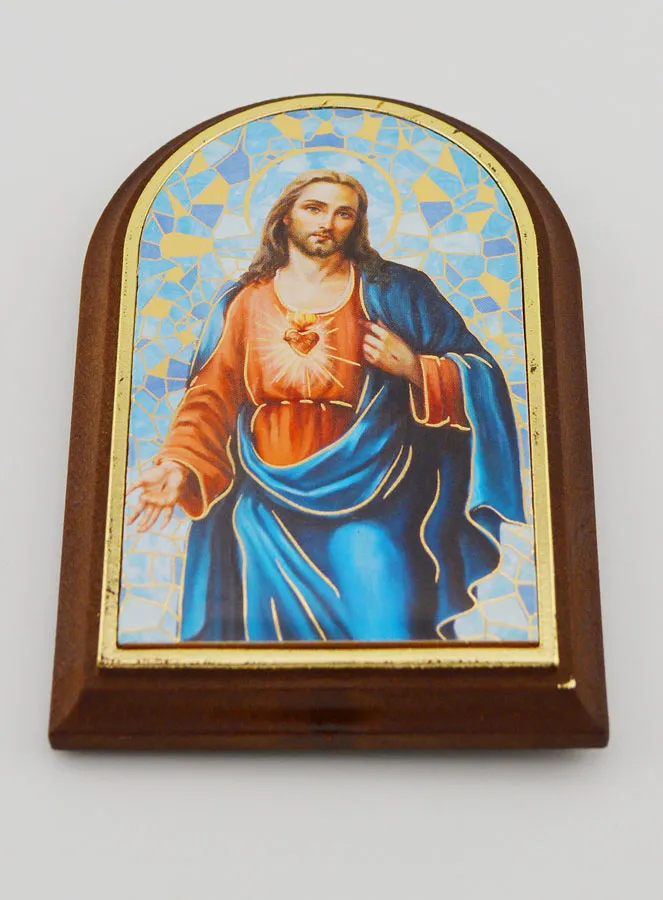Icoon om Neer te Zetten - Heilig Hart van Jezus - 10cm (pic 2)