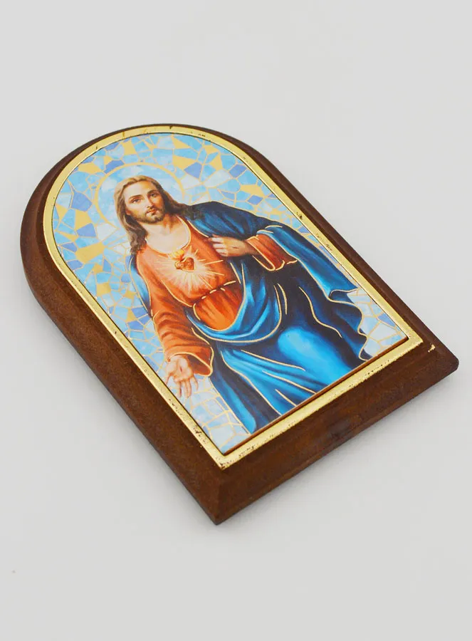 Icoon om Neer te Zetten - Heilig Hart van Jezus - 10cm (pic 3)