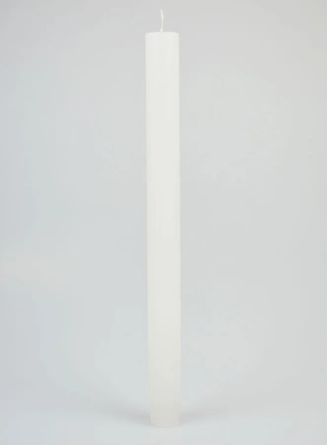 Doorgekleude Kaars 27cm - Wit (pic 1)