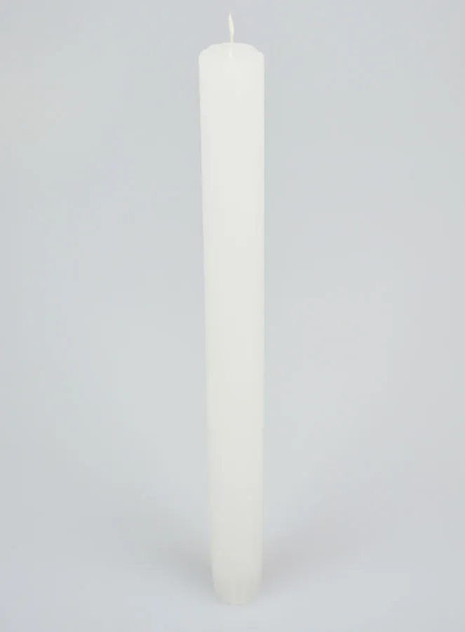 Doorgekleude Kaars 27cm - Wit (pic 2)