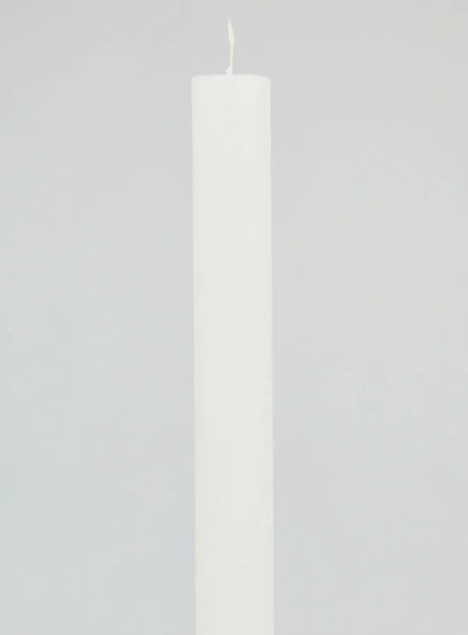 Doorgekleude Kaars 27cm - Wit (pic 3)