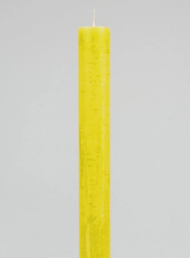 Doorgekleurde Kaars 27cm - Geel (pic 3)