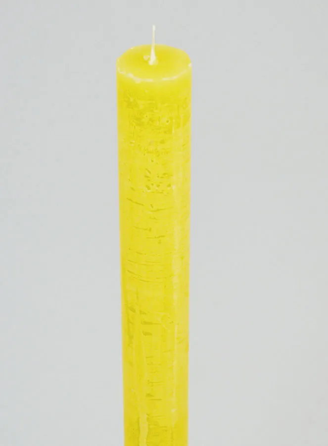 Doorgekleurde Kaars 27cm - Geel (pic 4)