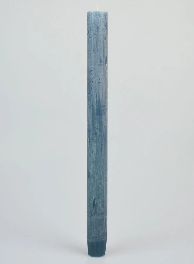 Doorgekleurde Kaars 27cm - Blauw Grijs (pic 1)