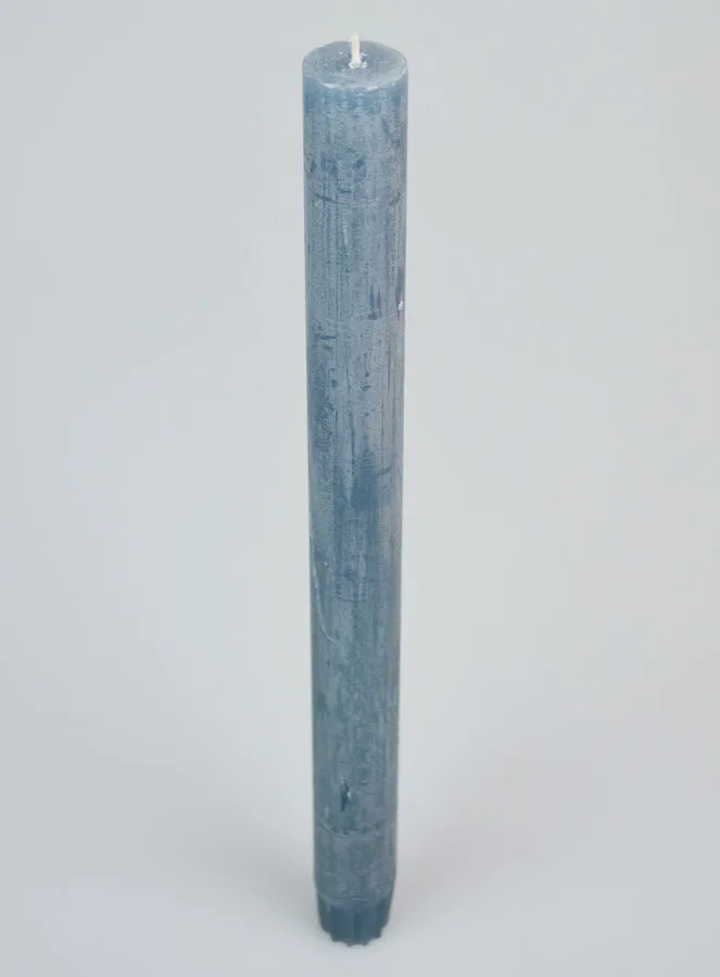 Doorgekleurde Kaars 27cm - Blauw Grijs (pic 2)
