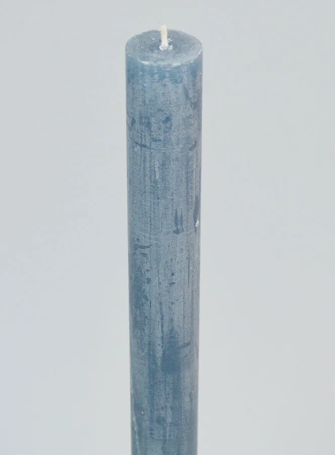 Doorgekleurde Kaars 27cm - Blauw Grijs (pic 4)