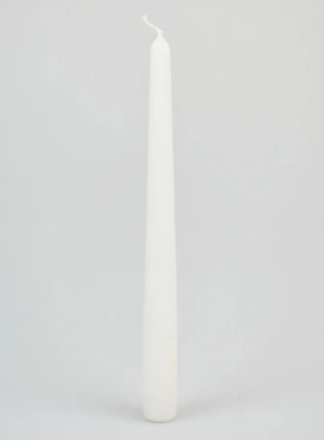 Doorgekleurde Gotische Kaars 24cm - Wit (pic 1)