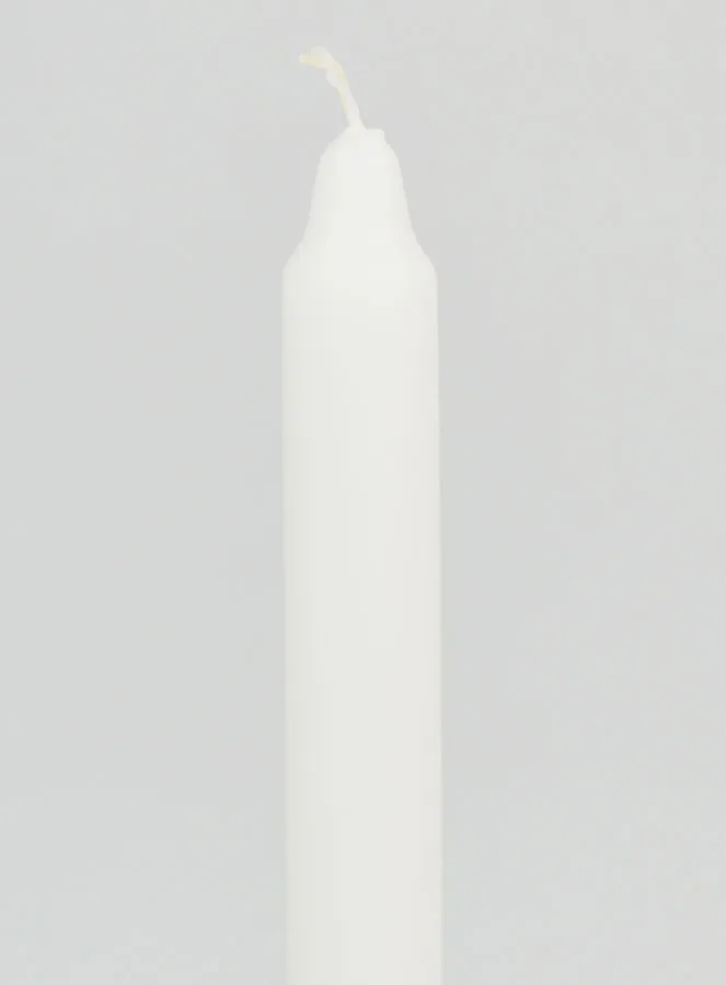 Doorgekleurde Kaars 18cm - Wit (pic 3)