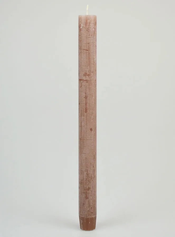 Doorgekleurde Kaars 27cm - Taupe Grijs (pic 1)