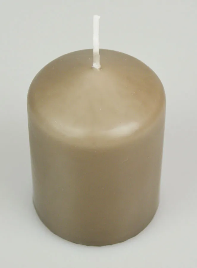Decoratieve Kaars 8cm - Taupe Grijs (pic 2)