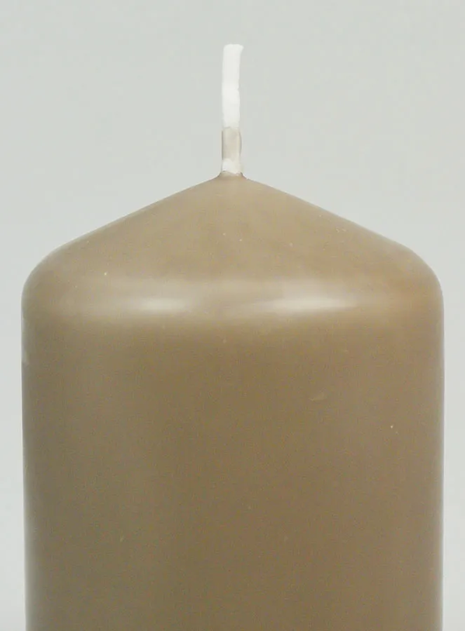 Decoratieve Kaars 8cm - Taupe Grijs (pic 3)