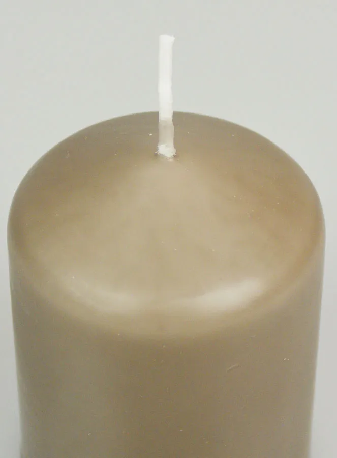 Decoratieve Kaars 8cm - Taupe Grijs (pic 4)