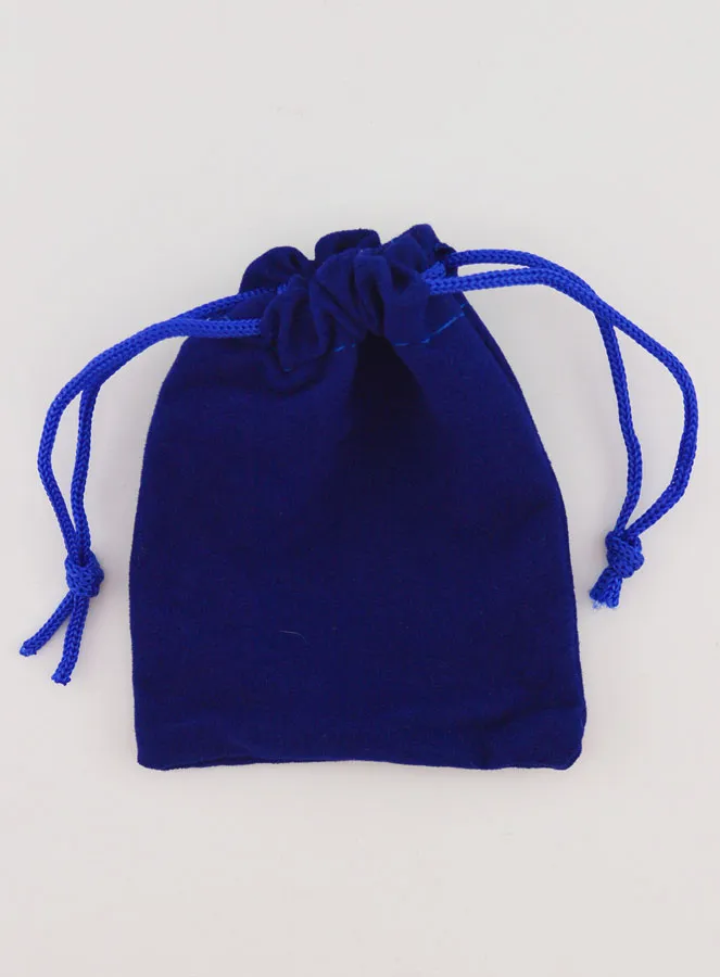 Fluwelen Geschenkzakje voor Rozenkrans 9cm - Blauw (pic 1)