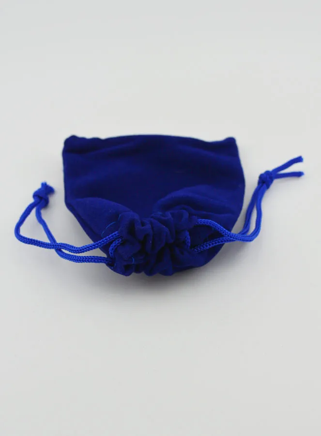 Fluwelen Geschenkzakje voor Rozenkrans 9cm - Blauw (pic 2)