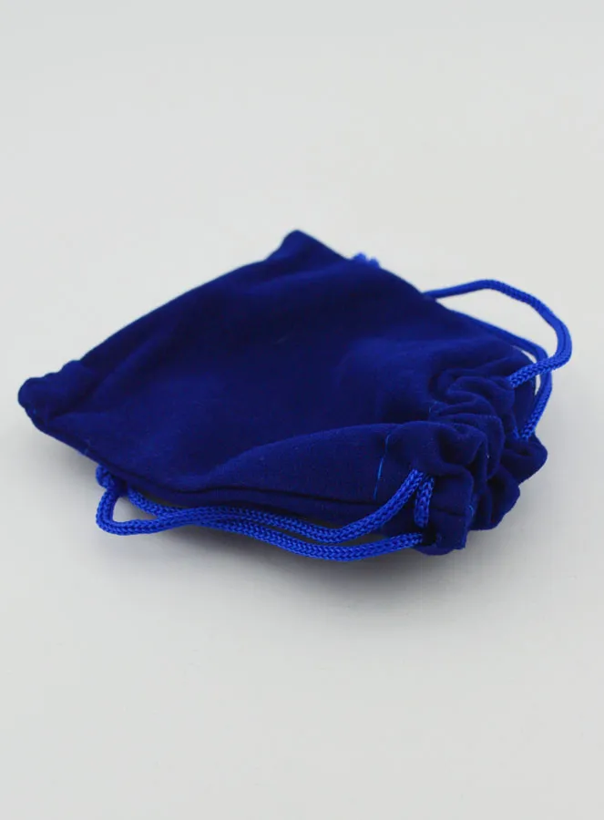 Fluwelen Geschenkzakje voor Rozenkrans 9cm - Blauw (pic 3)