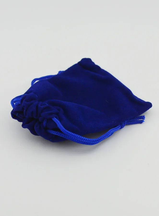 Fluwelen Geschenkzakje voor Rozenkrans 9cm - Blauw (pic 4)