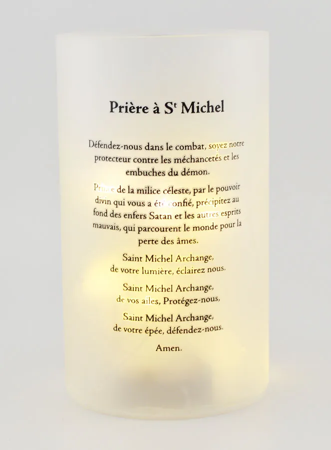 LED Windlicht - Sint Michaël met Gebed (pic 2)