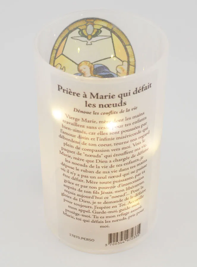 LED Windlicht - Maria die de Knopen Ontwart met Gebed (pic 3)