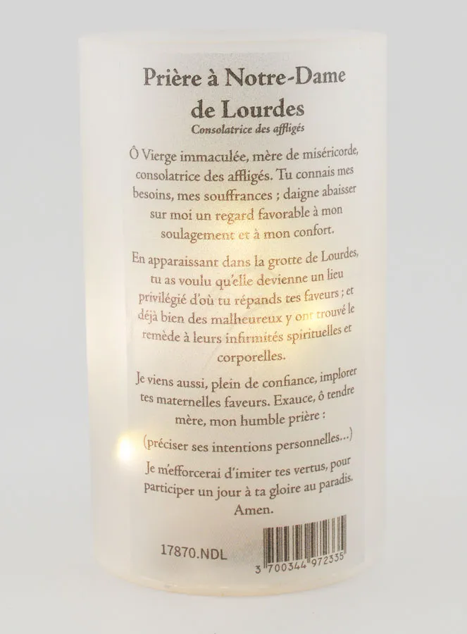 LED Windlicht  - Maria van Lourdes en Gebed (pic 2)