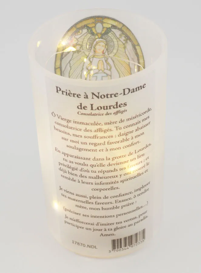LED Windlicht  - Maria van Lourdes en Gebed (pic 3)