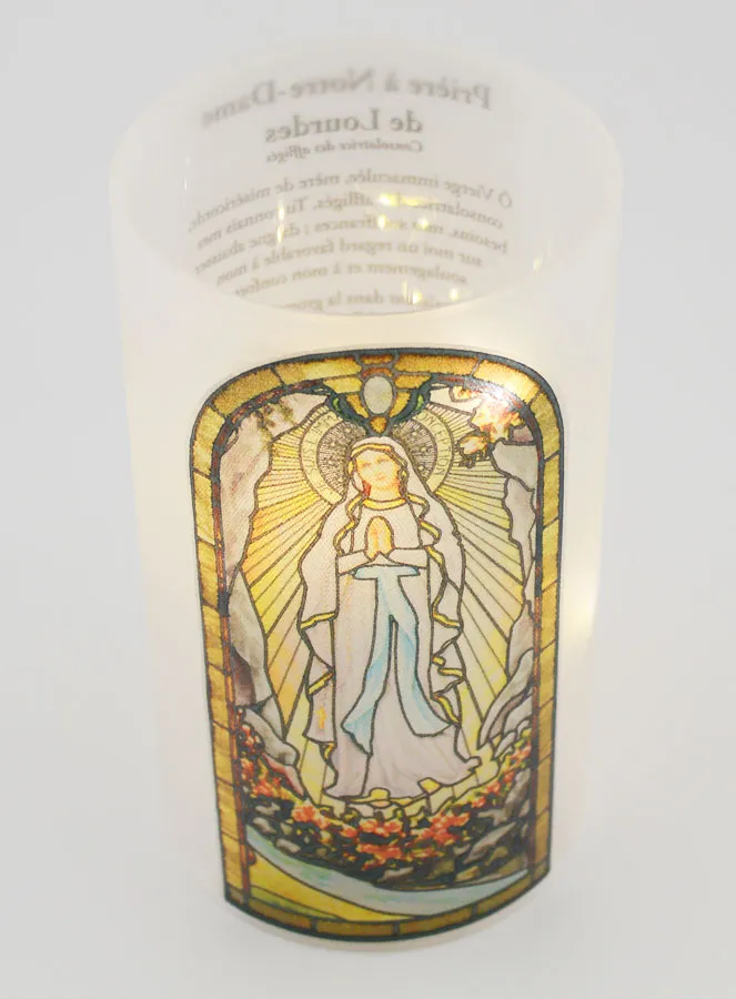 LED Windlicht  - Maria van Lourdes en Gebed (pic 4)