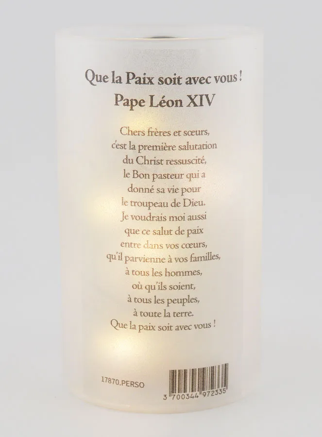 LED Windlicht met Gebed - Paus Leo XIV (pic 2)