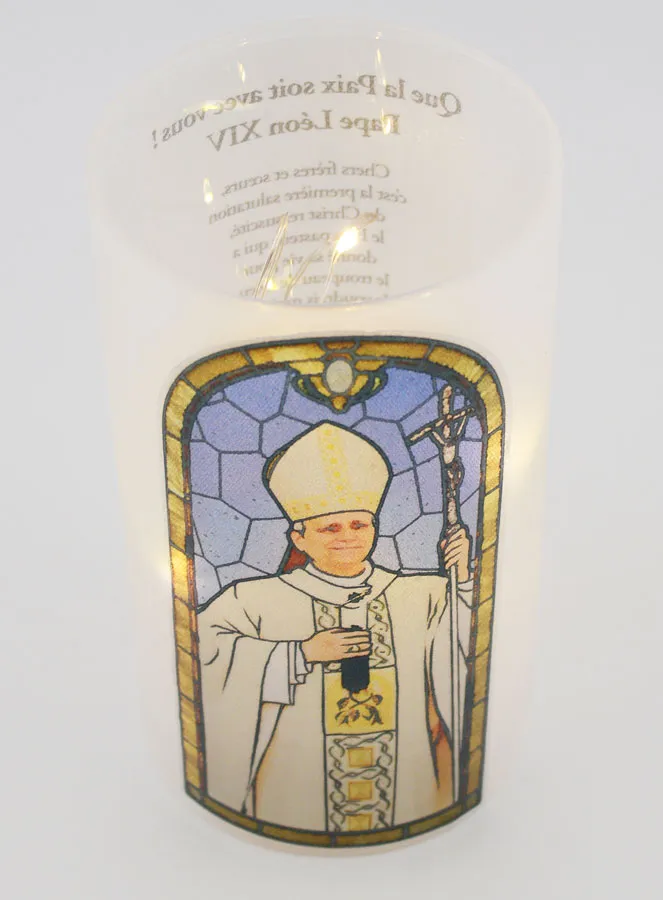 LED Windlicht met Gebed - Paus Leo XIV (pic 4)
