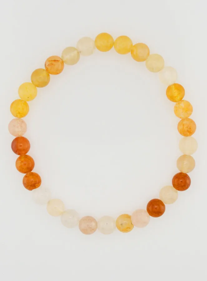 Edelsteen Armband van Veelkleurige Jadesteen - 6mm (pic 1)
