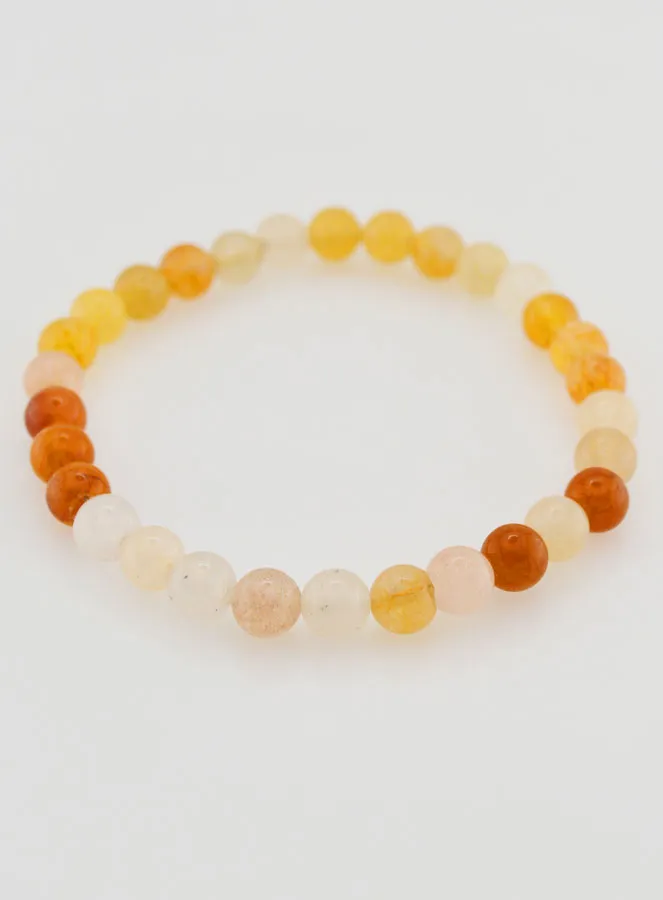 Edelsteen Armband van Veelkleurige Jadesteen - 6mm (pic 2)
