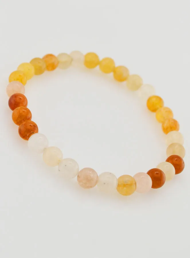 Edelsteen Armband van Veelkleurige Jadesteen - 6mm (pic 3)