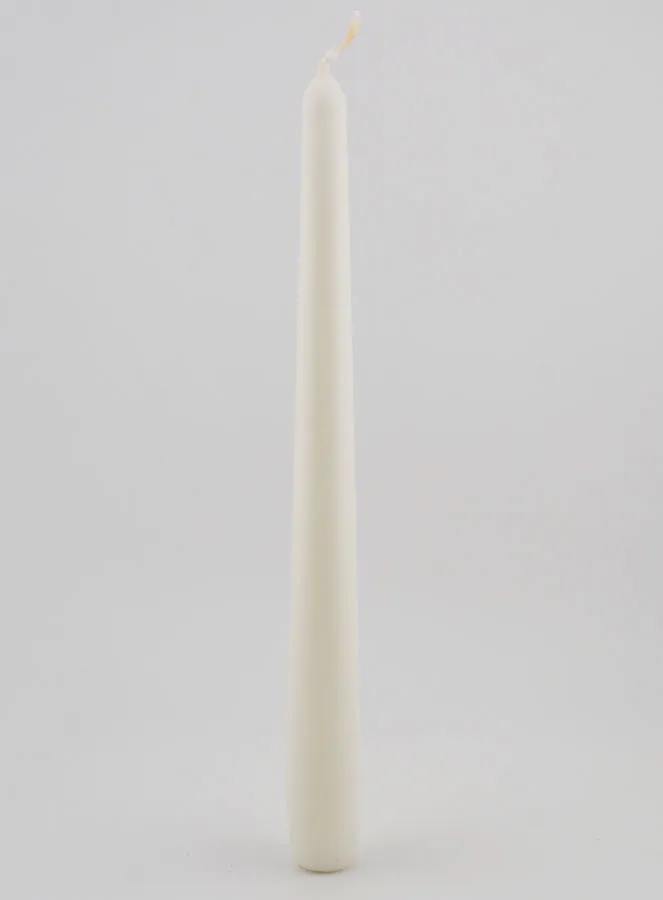 Doorgekleurde Gotische Kaars 25cm - Wit (pic 1)