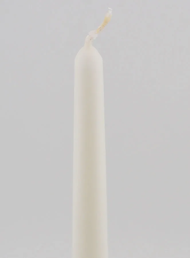 Doorgekleurde Gotische Kaars 25cm - Wit (pic 4)