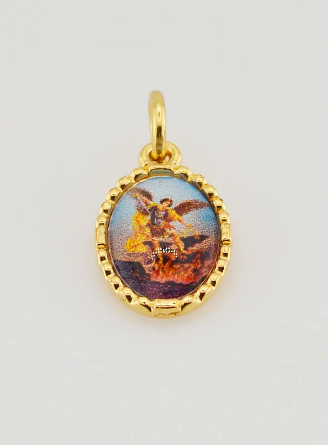 Medaillon met Gedraaide Rand 15mm - Sint Michaël (pic 2)