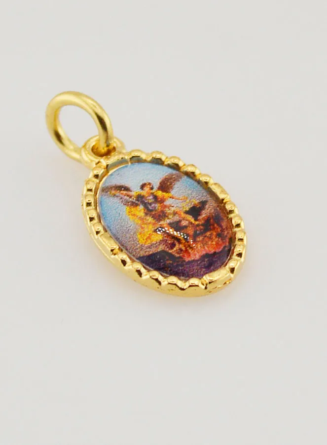 Medaillon met Gedraaide Rand 15mm - Sint Michaël (pic 3)