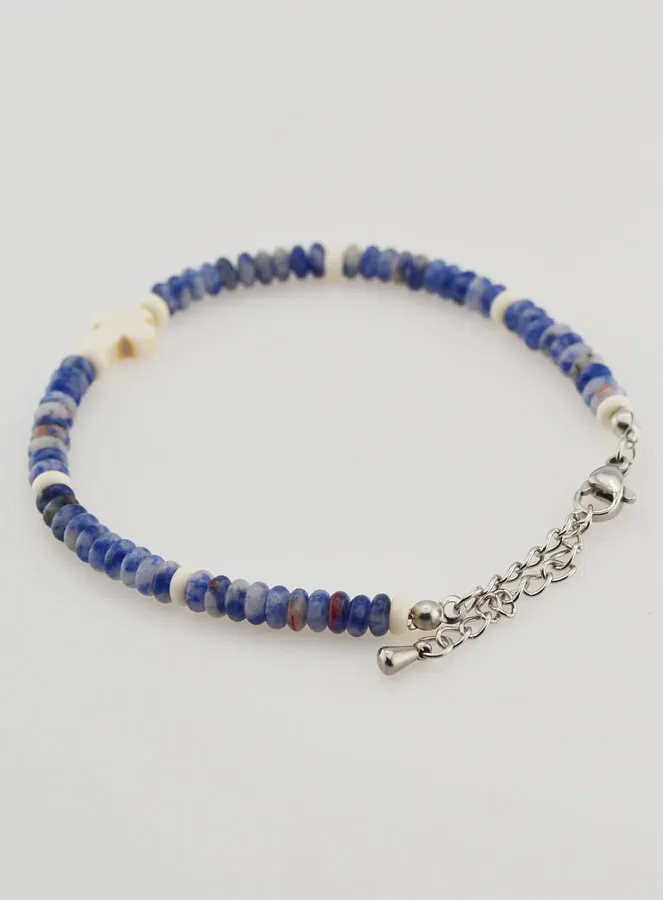 Armband met Kruis en Blauwe Stenen (pic 4)