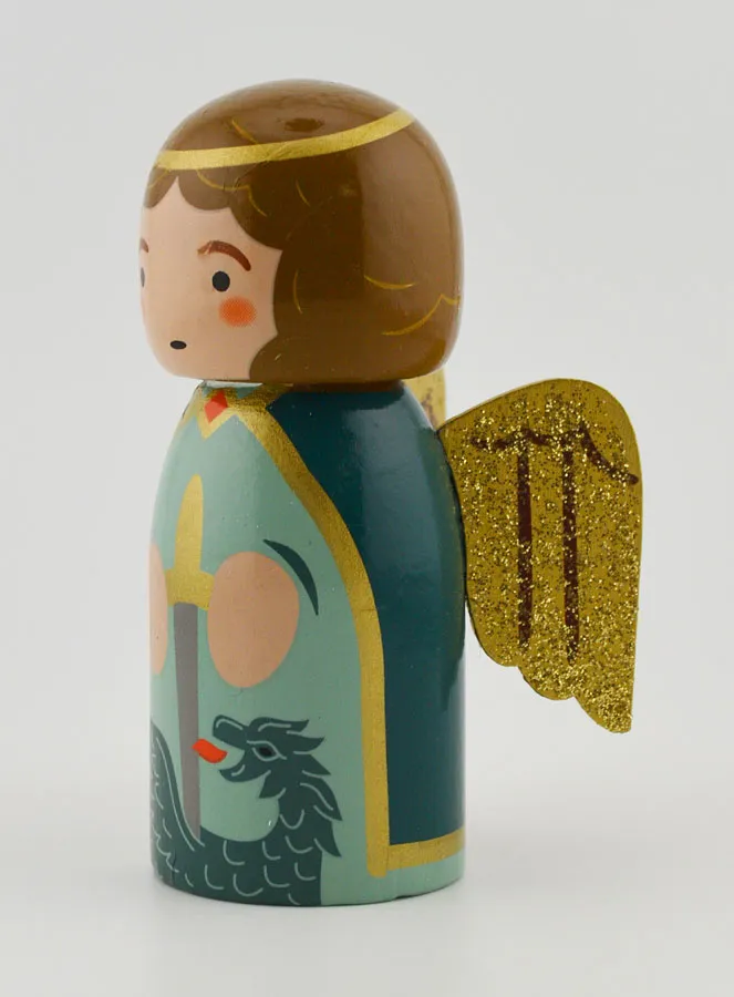 Beeld van Sint Michaël - 10cm (pic 2)